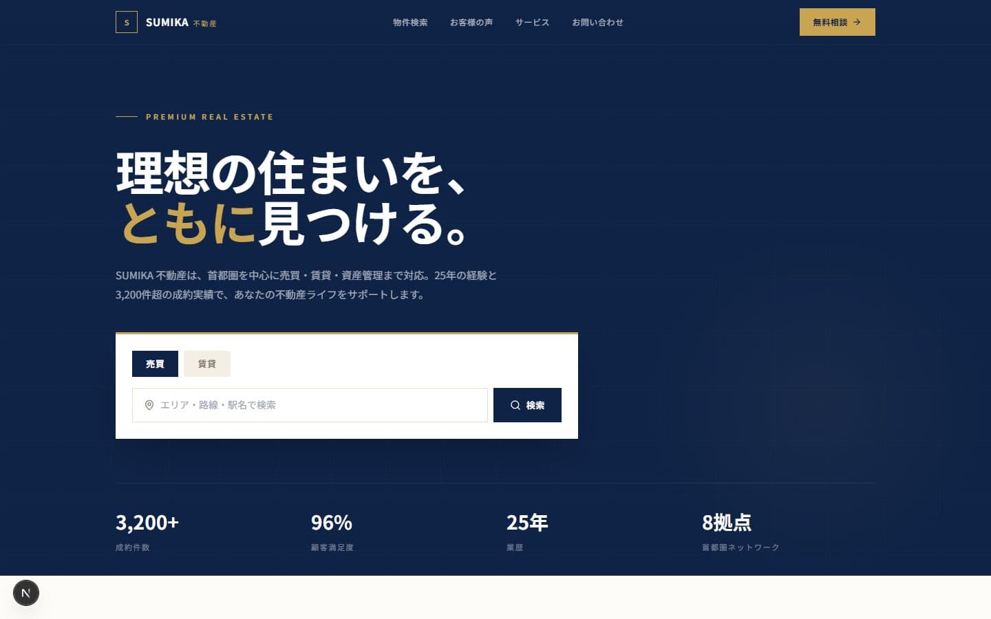 /templates/realestate のプレビュー